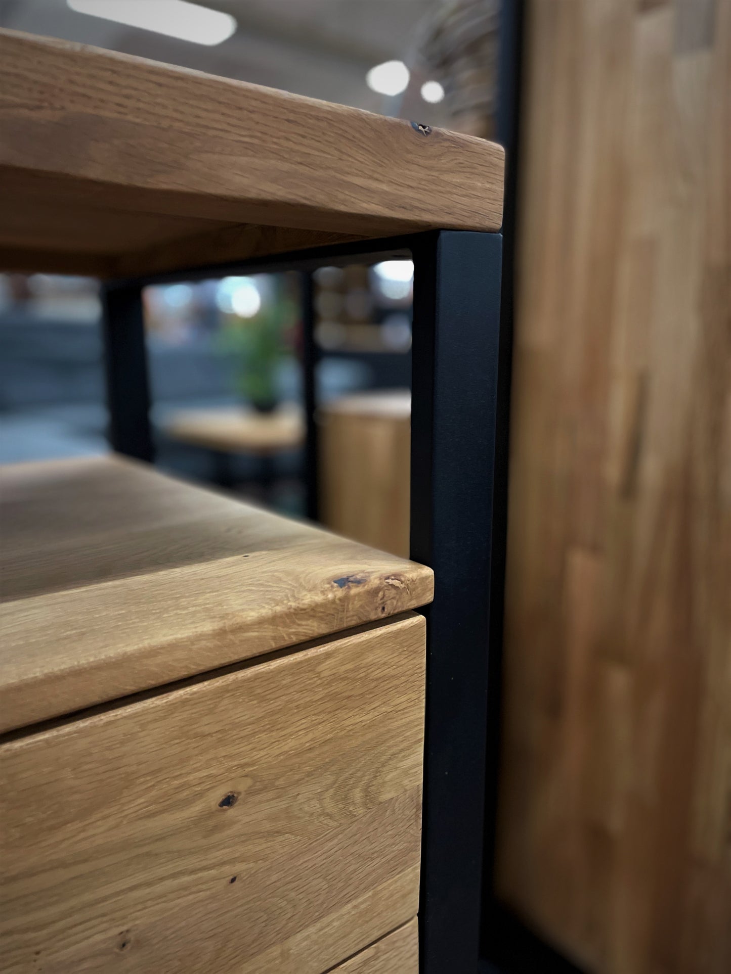 Sideboard, Anrichte, Kommode "Oslo" - Eiche massiv geölt, in 2 Größen und 2 Varianten