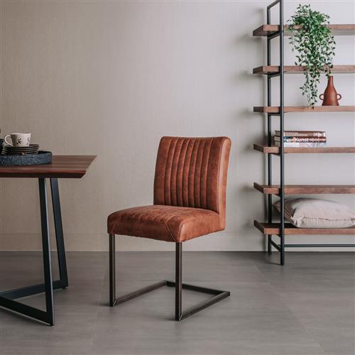 Esszimmerstuhl „Ferro“ - light brown (ohne Armlehnen)