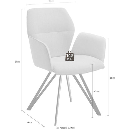 Esszimmerstuhl "Shiraz" mit Armlehnen von Niehoff Sitzmöbel