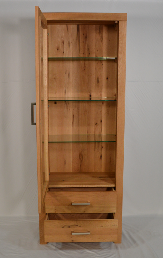 Niehoff Vitrine 1 türig System-Vintage 1 Tür + 2 Schübe