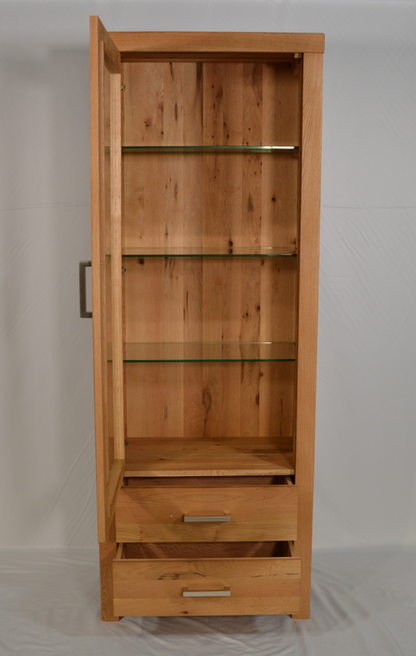 Niehoff Vitrine 1 türig System-Vintage 1 Tür + 2 Schübe