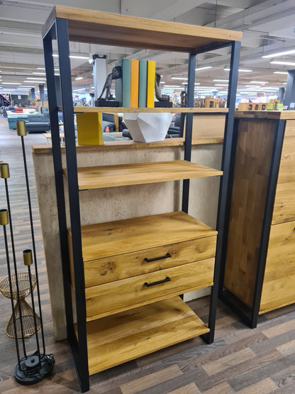 Regal "Oslo" - Eiche Massiv geölt, in 2 Größen und 2 Varianten