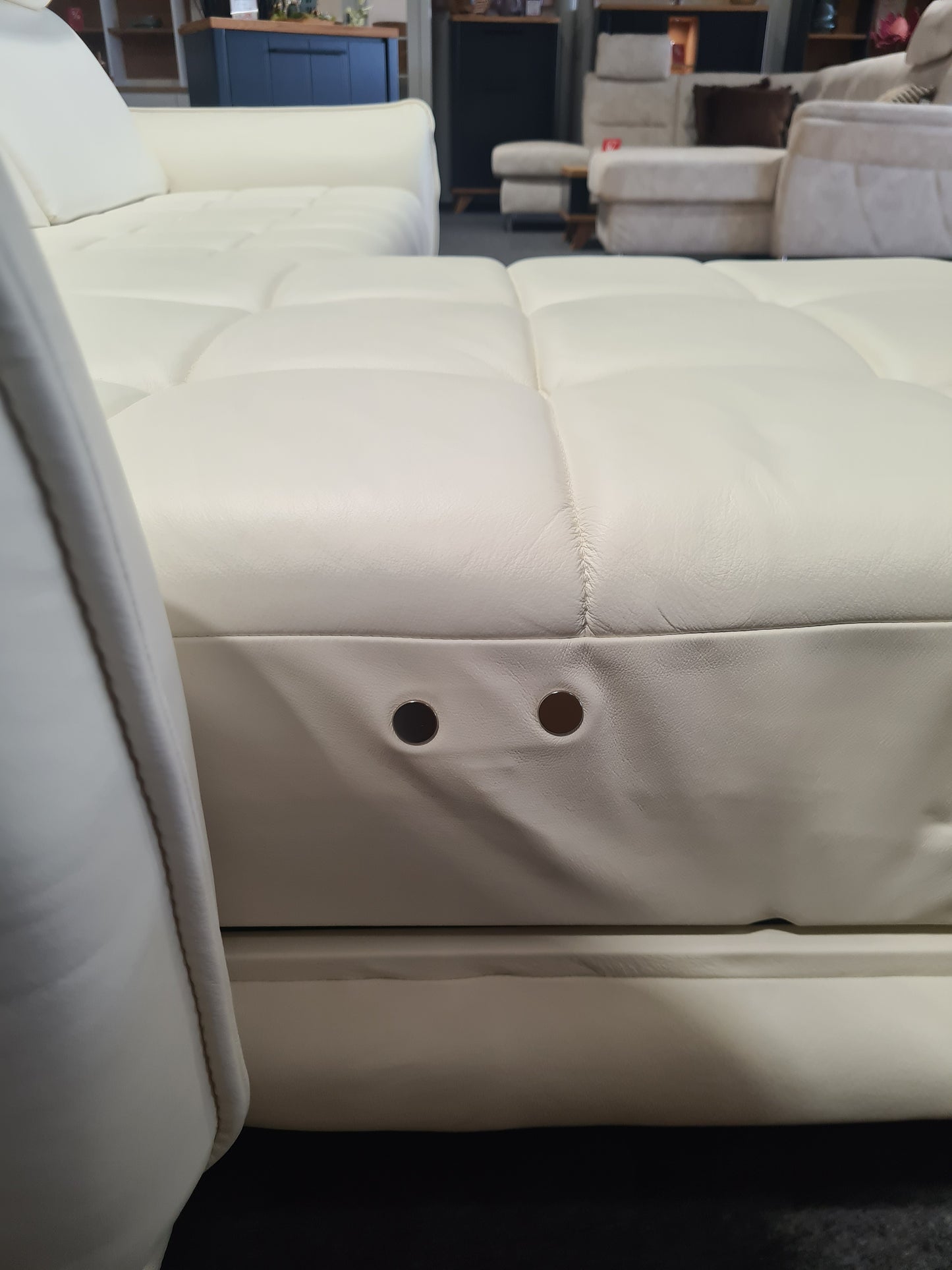 Polinova Ledergarnitur Leder vivre white