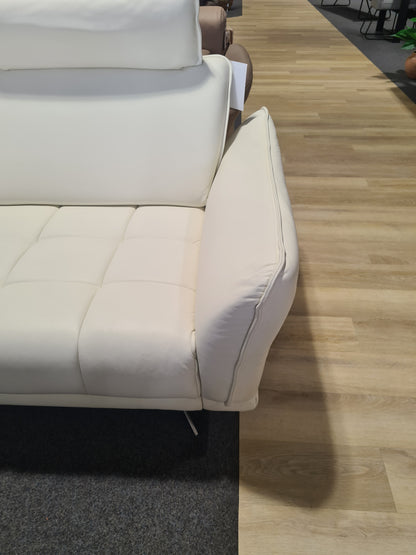 Polinova Ledergarnitur Leder vivre white