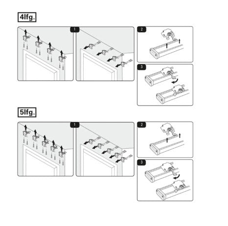 Gardinia Flächenvorhangschiene Komfort Komplett-Set 4 oder 5-läufig Weiß 225 cm oder 280 cm