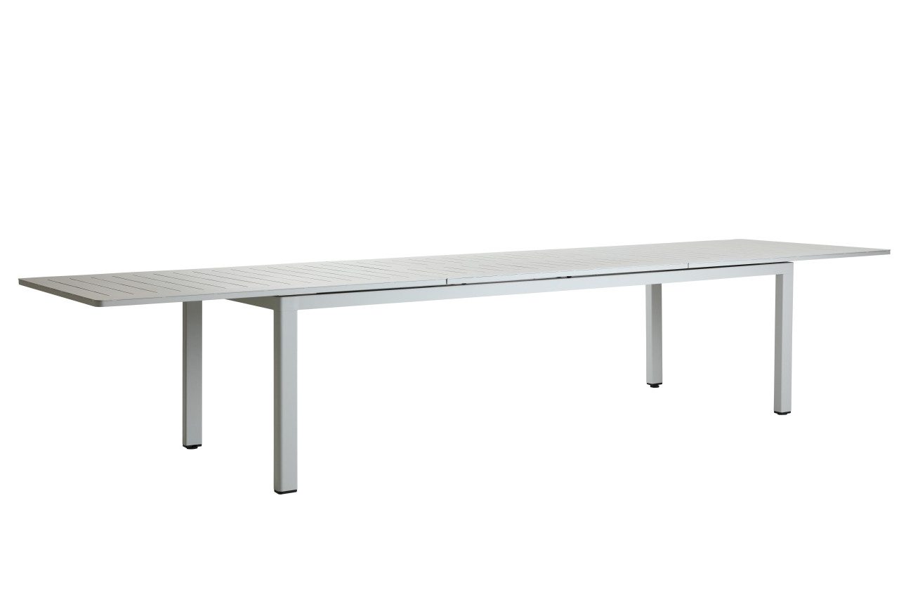 Gartentisch / Esstisch Lomma XL, 260-380x100 cm, Hellgrau