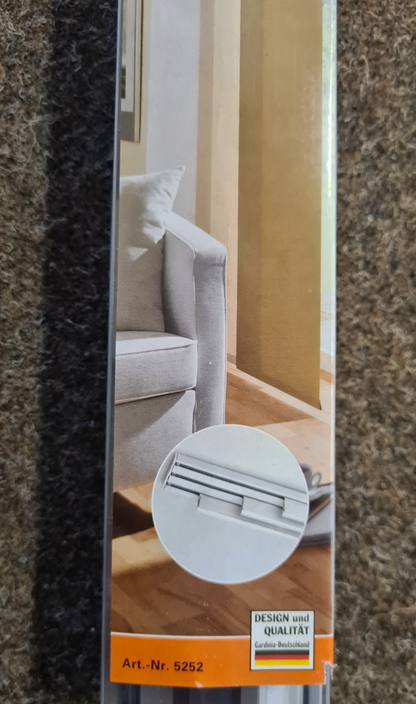 Komplett-Set für Flächenvorhang Atlanta silber 3-läufig 260 cm eine Schiene Aluminium