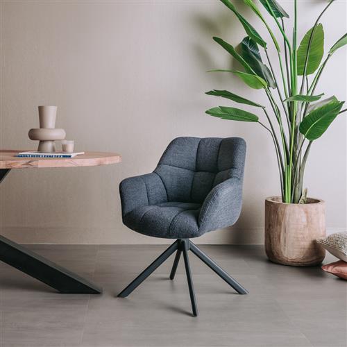 Esszimmerstuhl „Alba" mit Armlehnen (drehbar)