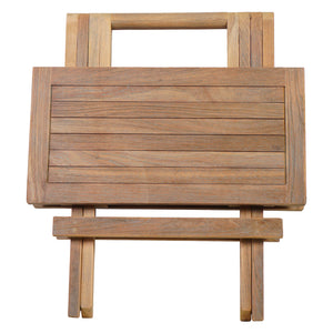 Beistelltisch >Karimata< Gartentisch Teak 50x50cm klappbar - Grey Wash