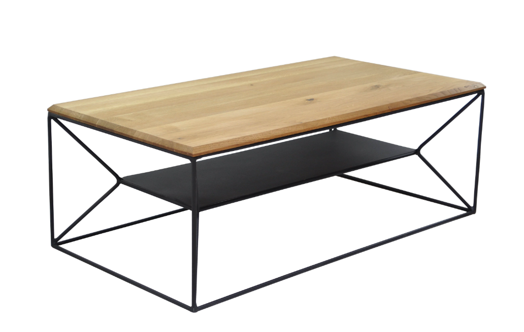 Couchtisch "Robin" mit Ablage, Wildeiche