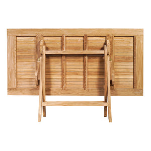 Gartentisch >Karimata< Premium Teak klappbar 160x80cm