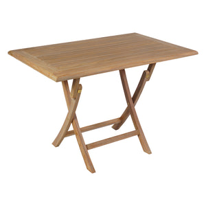 Gartentisch >Karimata< Teak klappbar 110x70cm - Grey Wash