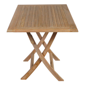 Gartentisch >Karimata< Teak klappbar 110x70cm - Grey Wash