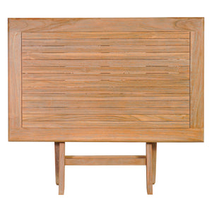 Gartentisch >Karimata< Teak klappbar 110x70cm - Grey Wash