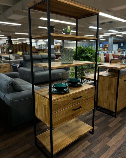 Regal "Oslo" - Eiche Massiv geölt, in 2 Größen und 2 Varianten