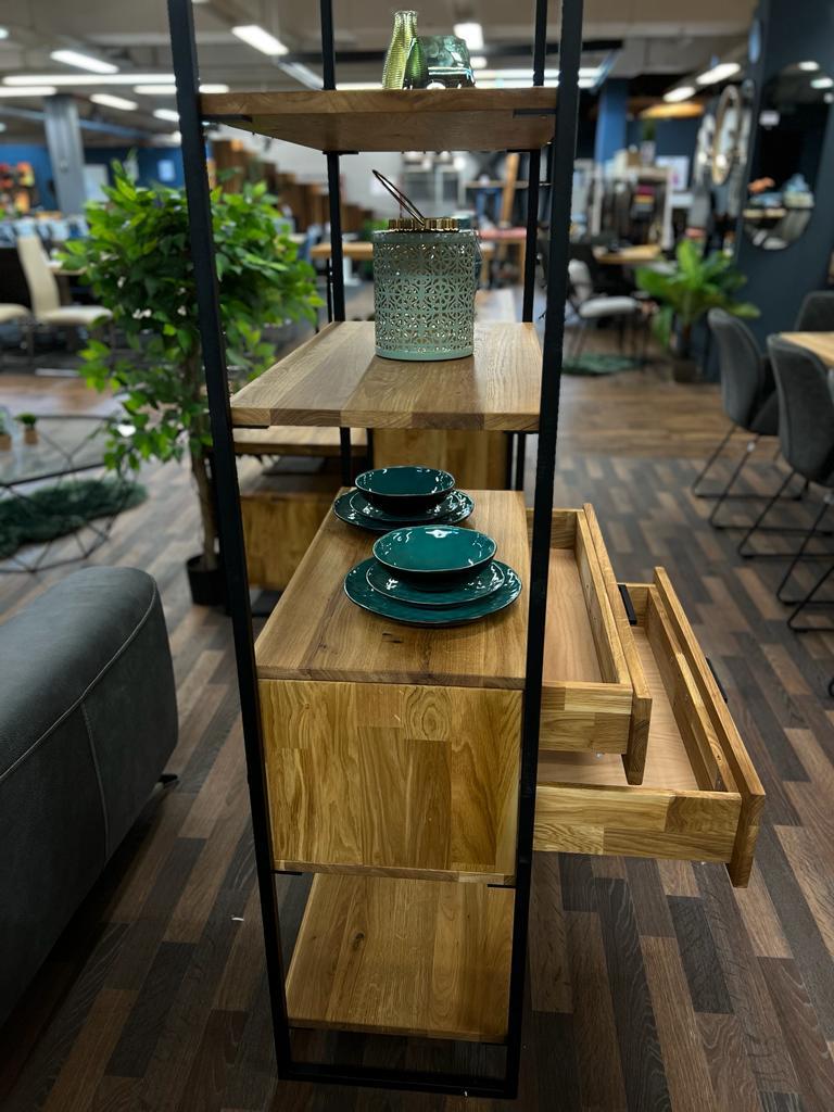 Regal "Oslo" - Eiche Massiv geölt, in 2 Größen und 2 Varianten