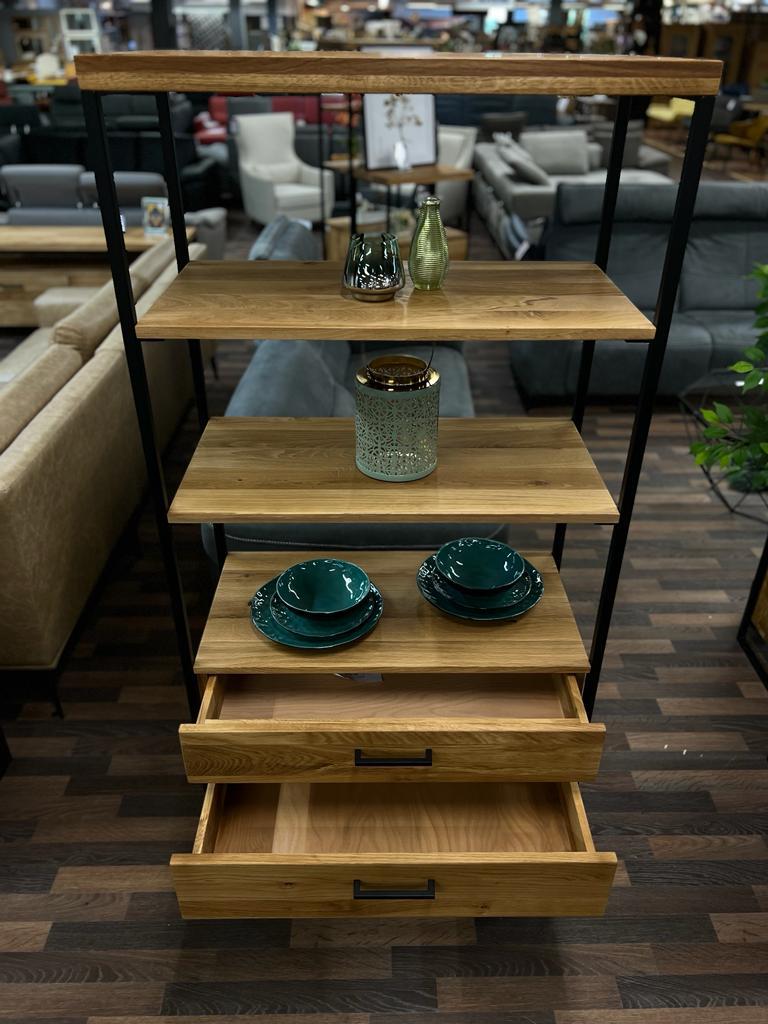 Regal "Oslo" - Eiche Massiv geölt, in 2 Größen und 2 Varianten