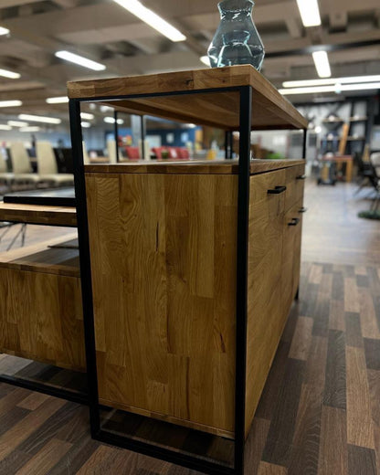 Sideboard, Anrichte, Kommode "Oslo" - Eiche massiv geölt, in 2 Größen und 2 Varianten