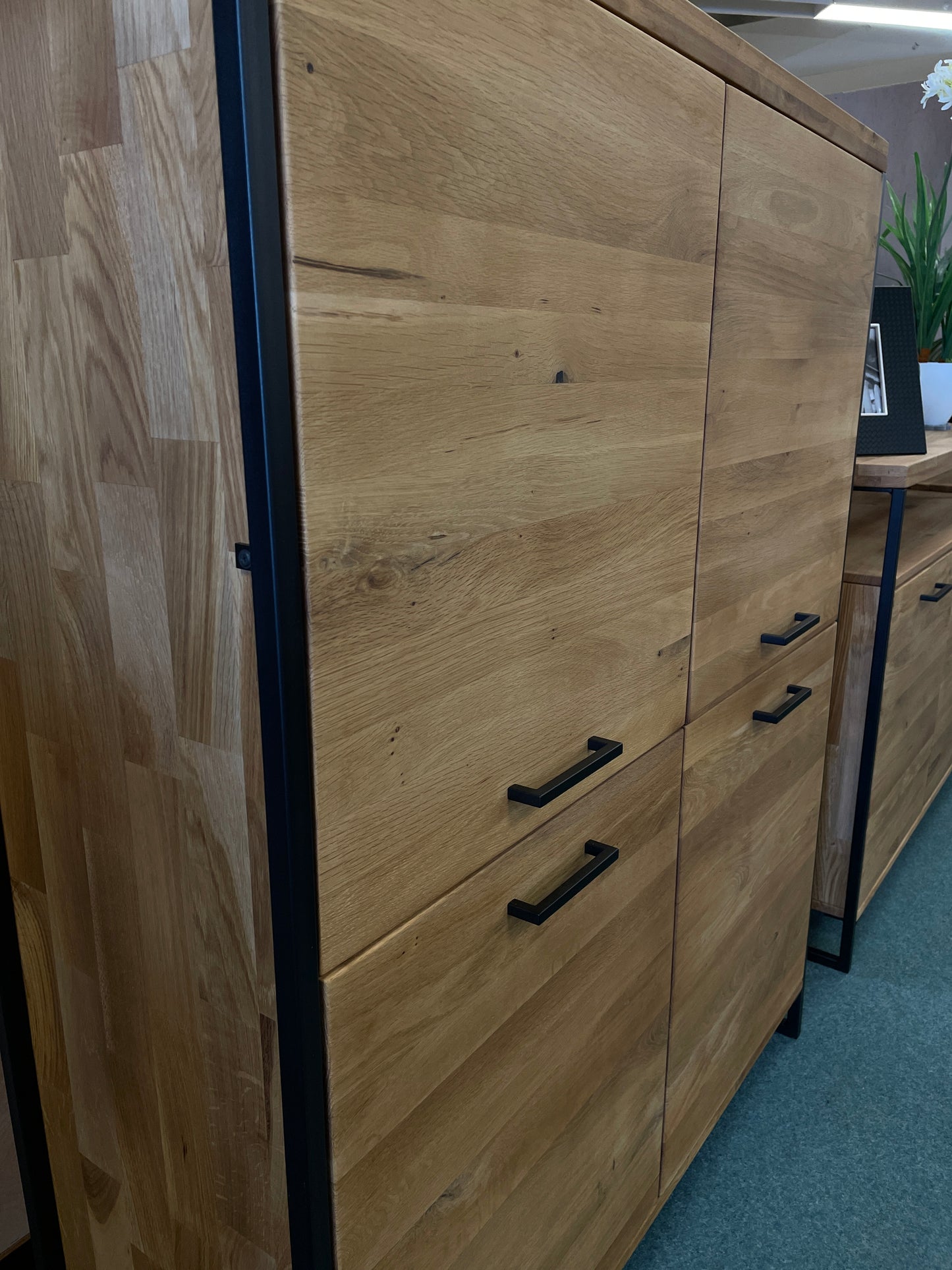 Highboard "Oslo" - Eiche massiv geölt, in 2 Größen und 2 Varianten