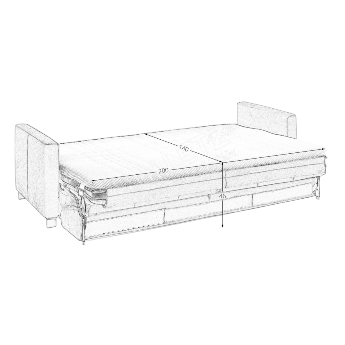 HUKLA Schlafsofa „cyber moos"