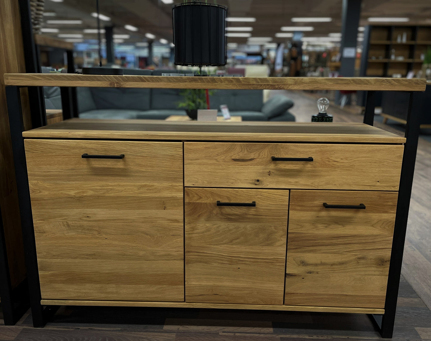 Sideboard, Anrichte, Kommode "Oslo" - Eiche massiv geölt, in 2 Größen und 2 Varianten