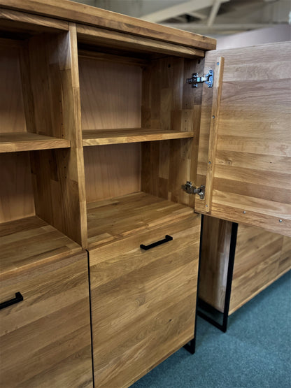 Highboard "Oslo" - Eiche massiv geölt, in 2 Größen und 2 Varianten