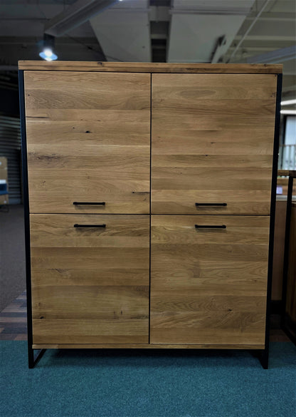 Highboard "Oslo" - Eiche massiv geölt, in 2 Größen und 2 Varianten