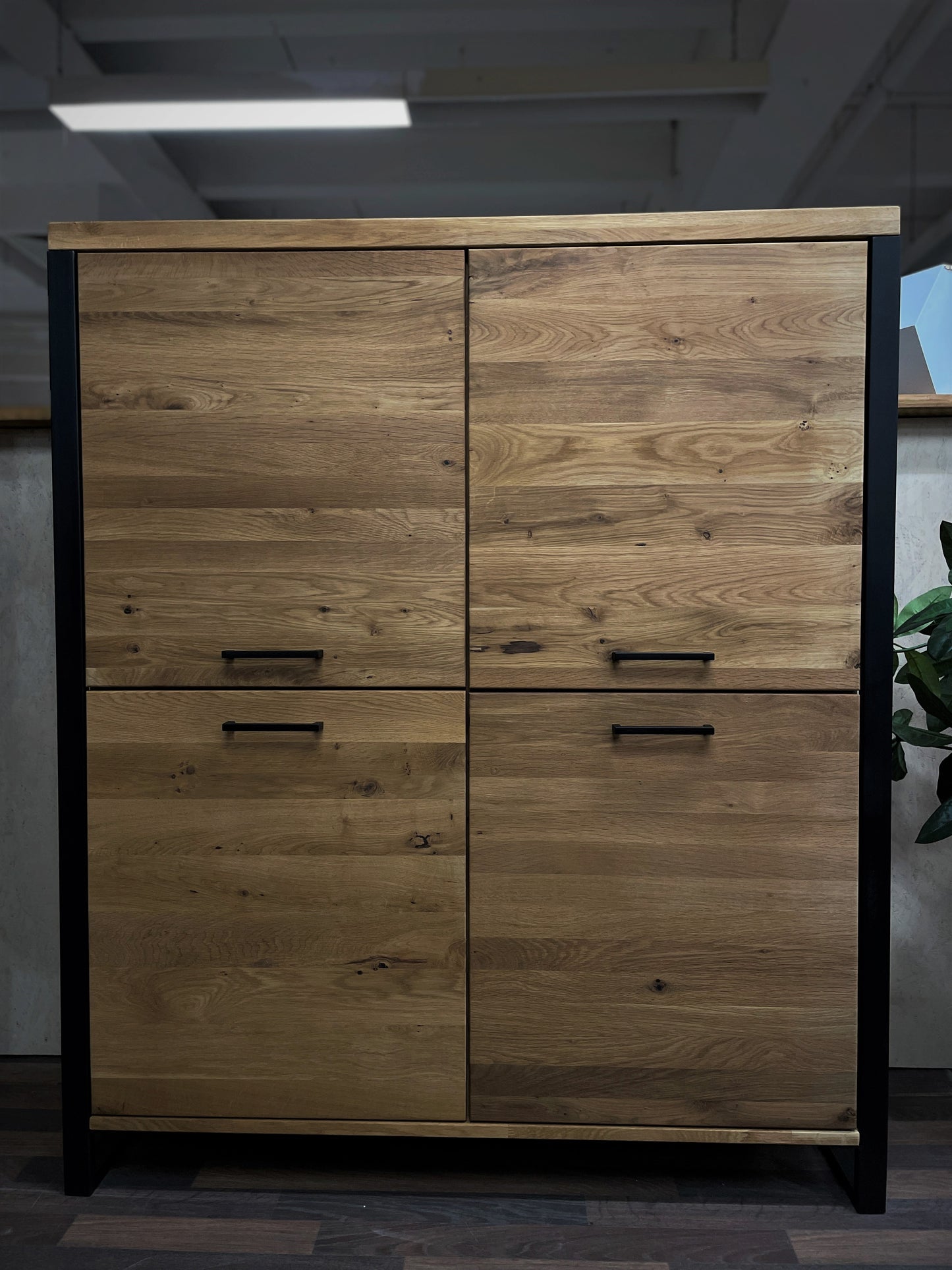 Highboard "Oslo" - Eiche massiv geölt, in 2 Größen und 2 Varianten