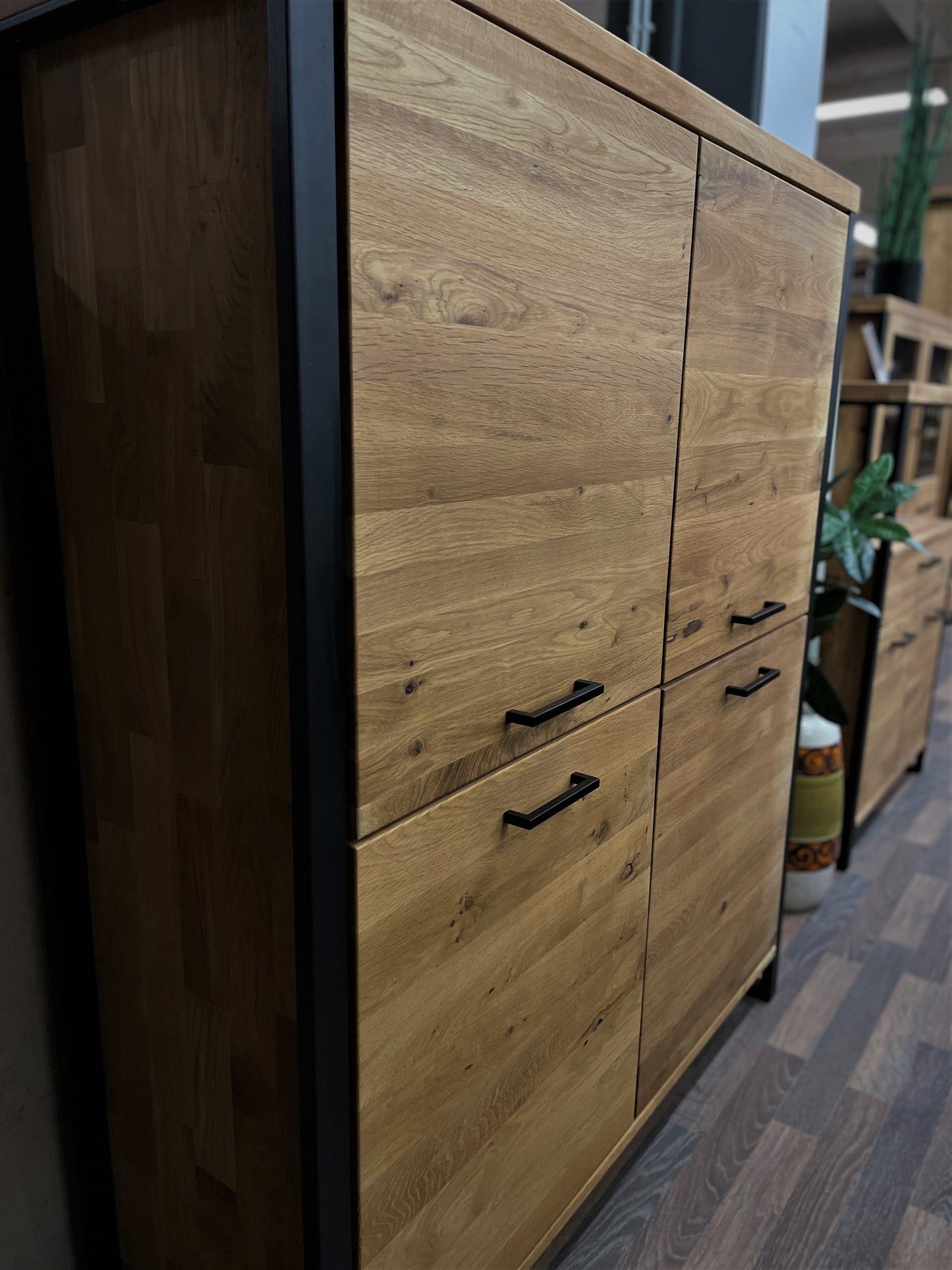 Highboard "Oslo" - Eiche massiv geölt, in 2 Größen und 2 Varianten