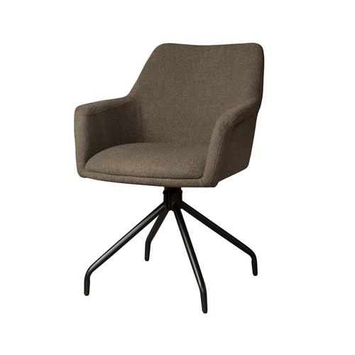 Esszimmerstuhl „Ortana" drehbar 180° – Moderner Armlehnstuhl mit Metallgestell