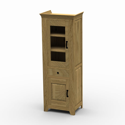 Vitrine „Irvine“ – Massive Wildeiche mit eleganter Glaspräsentation