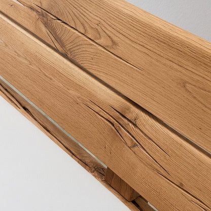 Balkenbett Eiche Massiv