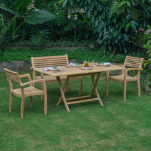 Laden Sie das Bild in den Galerie-Viewer, Gartentisch &gt;Karimata&lt; Premium Teak klappbar 160x80cm
