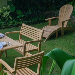 Gartenbank >Karimata< Premium Teak stapelbar