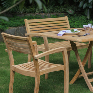 Gartentisch >Karimata< Premium Teak klappbar 160x80cm