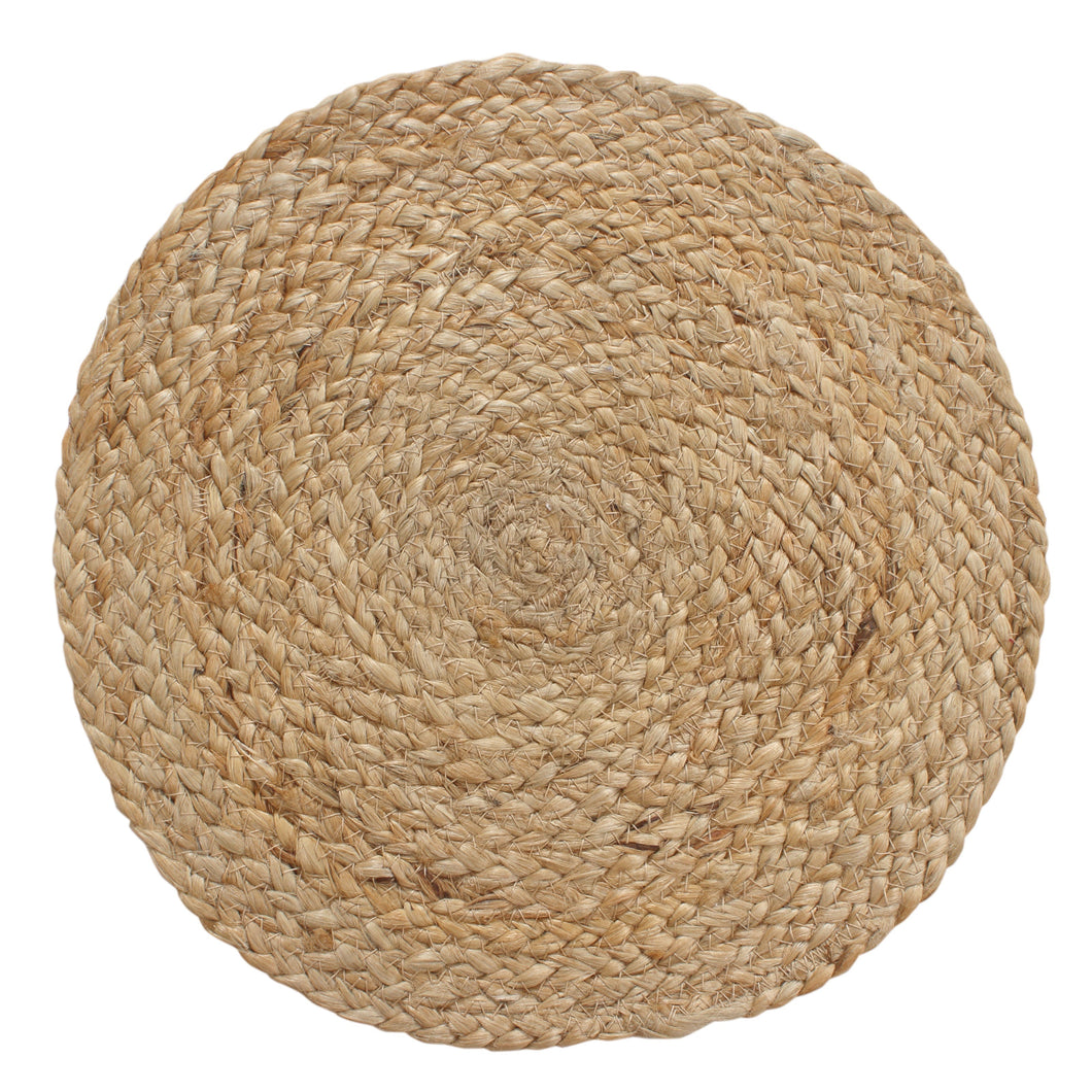 Tischset Platzset aus Jute 35cm rund natur