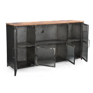 Sideboard >St. Louis< aus Metall & recycle Holz