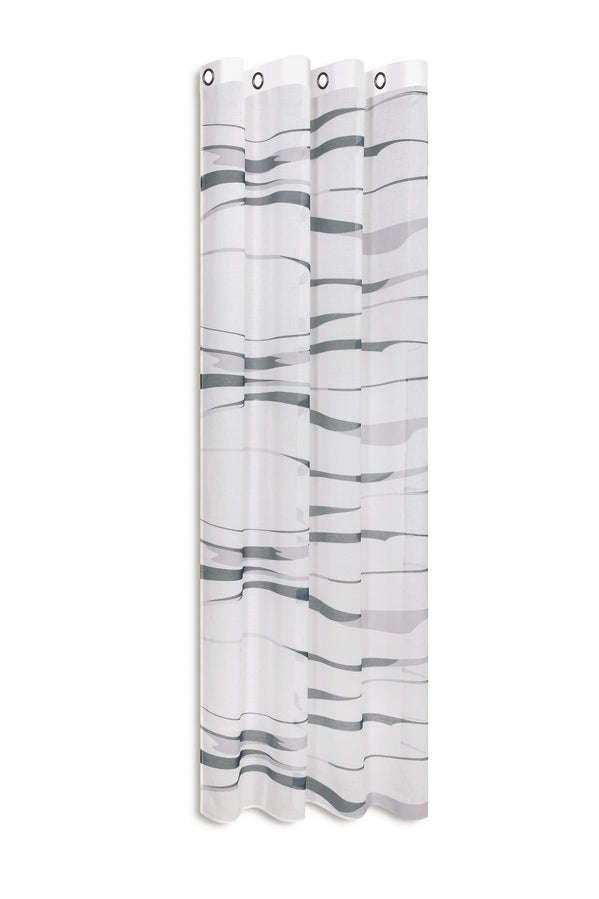 Gardine mit Ösen transparent Voile weiß - 245x140cm
