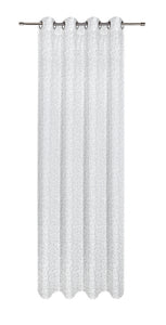 Gardine mit Ösen transparent Voile weiß mit Ranken - 235x140cm
