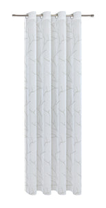 Gardine mit Ösen transparent Voile weiß - 235x140cm
