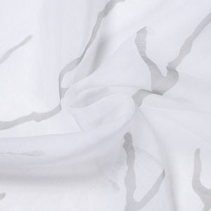 Gardine mit Ösen transparent Voile weiß - 235x140cm