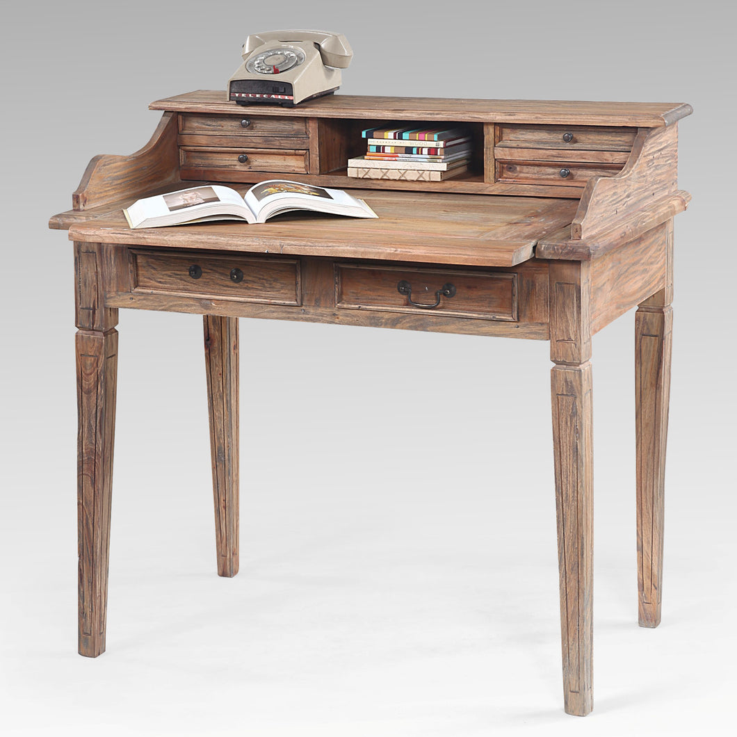 Schreibtisch >Ilena< mit Schubladen - Antique Natur