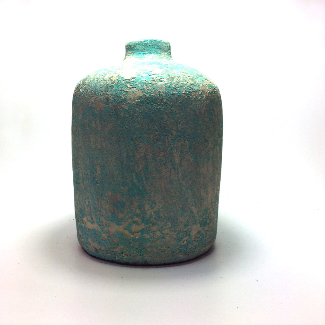 Vase terracotta blau