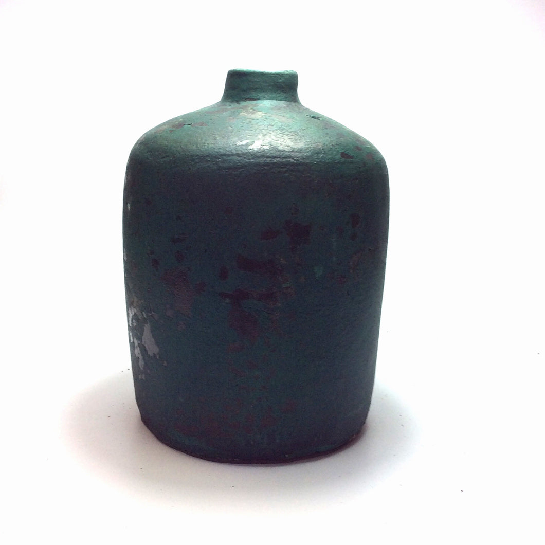 Vase terracotta petrol