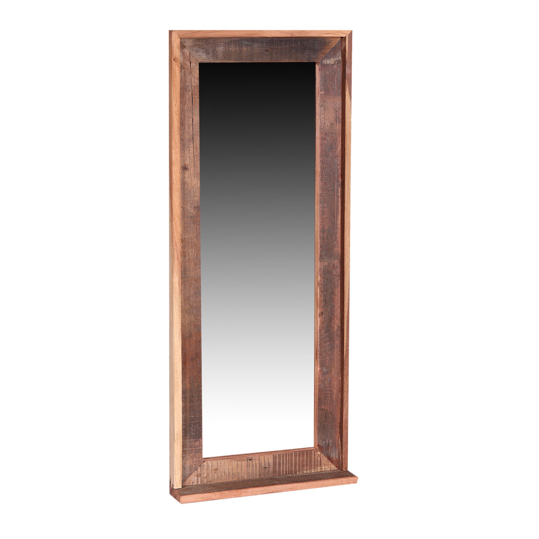 Spiegel aus Altholz mit Ablage 75x30cm